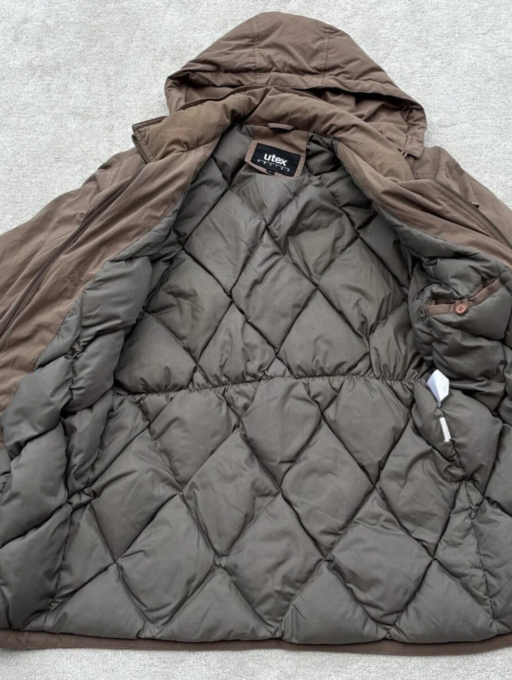 Utex Design Men’s Down Puffer Coat With Hood
